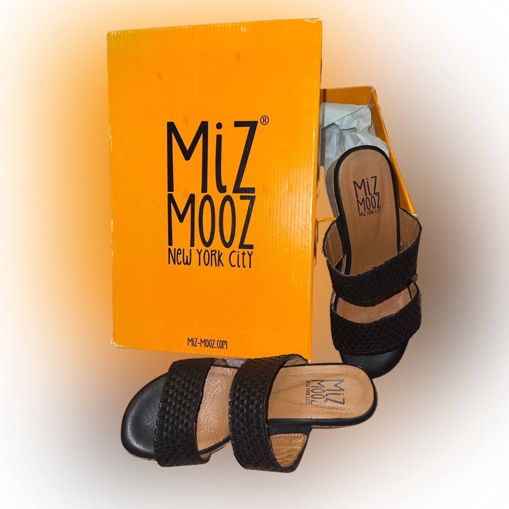 Miz Mooz Leather Woven Heeled Sandals - Genna
